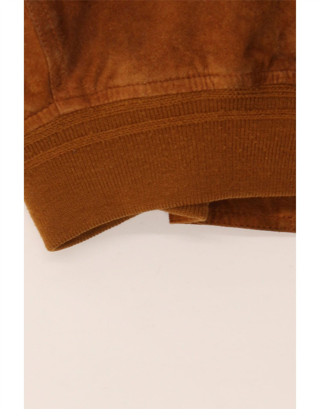 Giubbotto bomber vintage in pelle scamosciata da uomo IT 52 XL in pelle marrone
