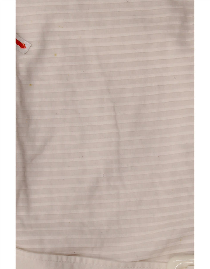 NARACAMICIE Camicetta senza maniche da donna Top UK 8 Piccolo cotone gessato bianco