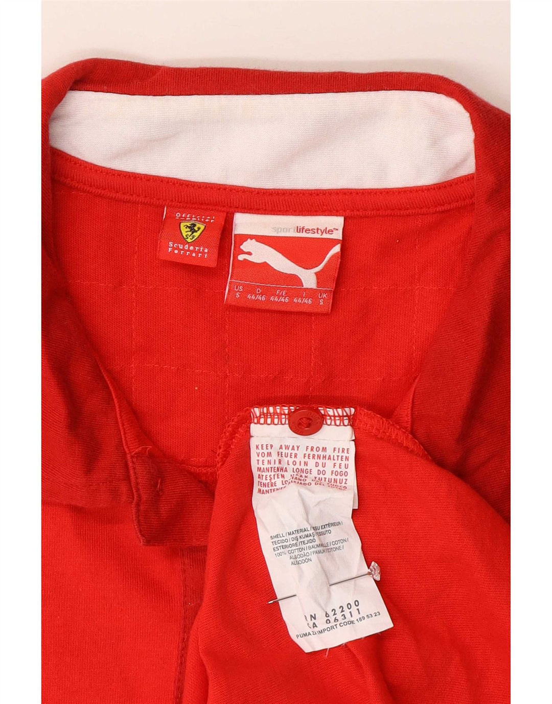 Polo Puma Uomo Ferrari Small Rossa in cotone