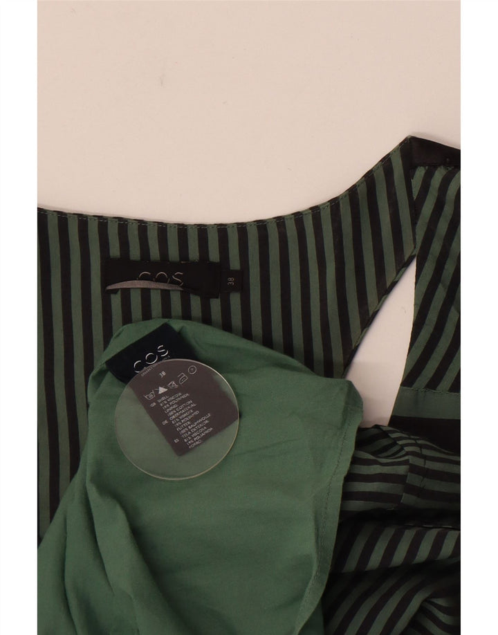 Abito a trapezio senza maniche da donna Cos EU 38 Viscosa a righe verde medio