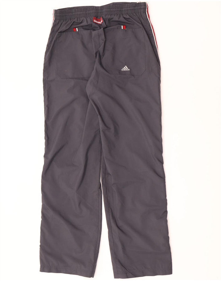 Pantaloni da tuta con grafica Adidas da uomo piccoli in poliestere grigio
