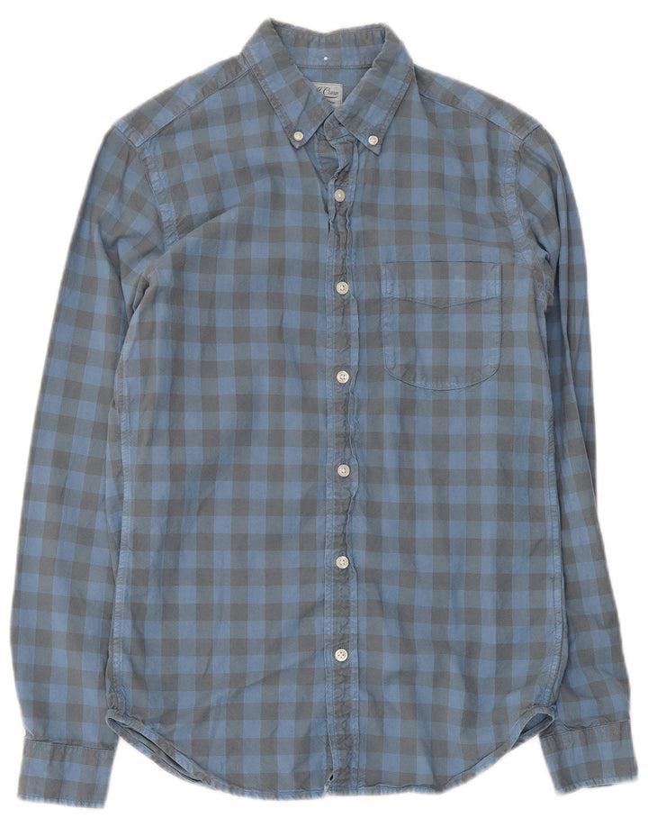 Camicia slim in flanella da uomo J. Crew XS in cotone a quadretti blu