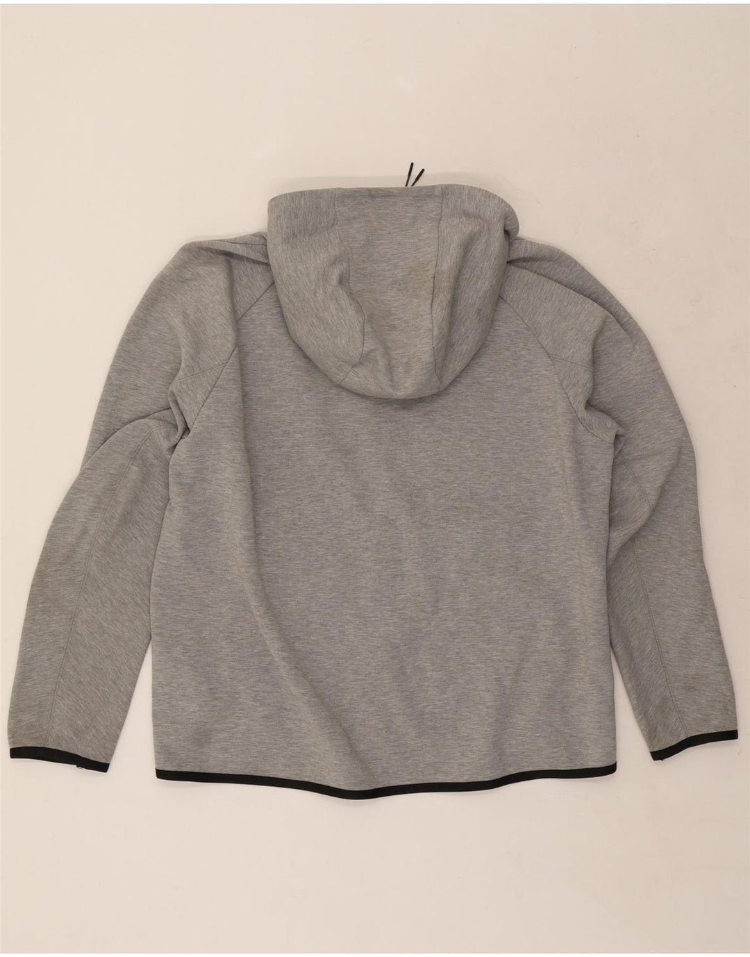 Felpa con cappuccio e zip Nike da uomo, grande, in cotone grigio