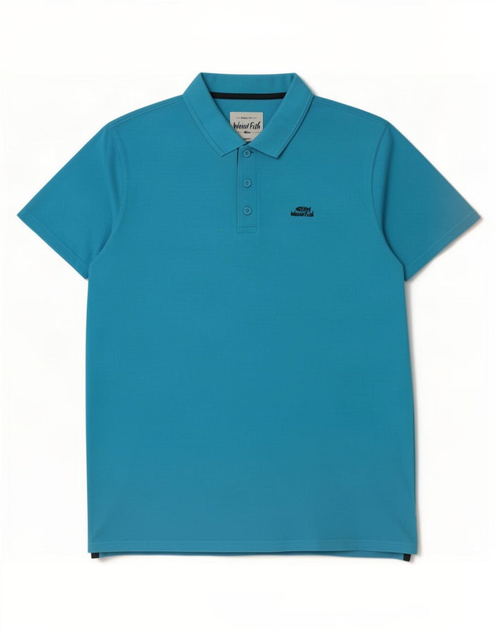 Polo da uomo Weird Fish grande in cotone blu
