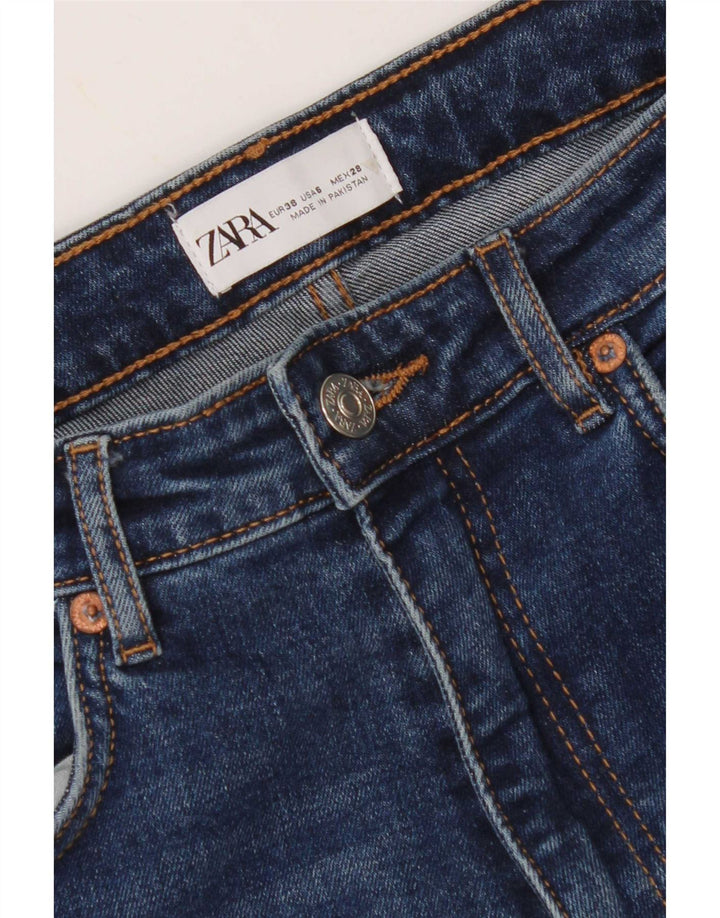 Jeans dritti da donna Zara EU 38 Small W28 L33 Blu