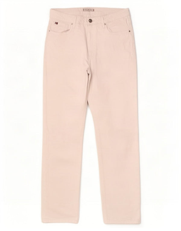 Jeans dritti da donna Tommy Hilfiger W30 L28 cotone bianco