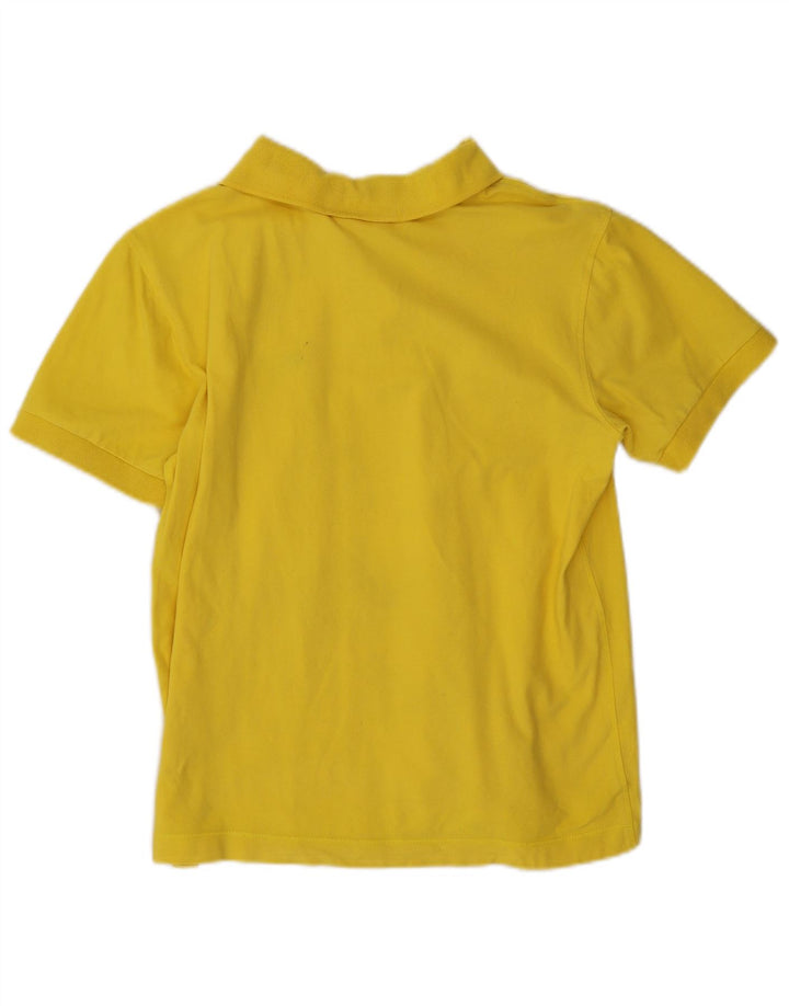 Polo Puma da uomo piccola in cotone giallo