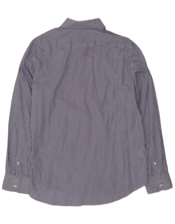 Camicia da uomo Hugo Boss taglia 43 17 XL cotone gessato blu