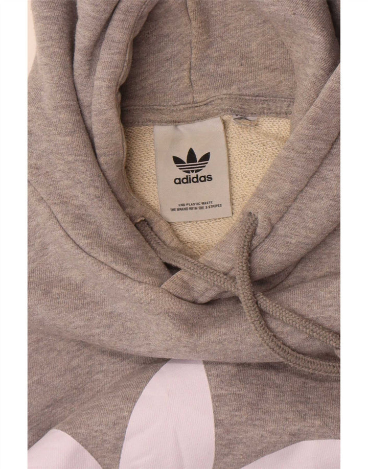Felpa con cappuccio grafica da uomo Adidas grigio medio chiazzato
