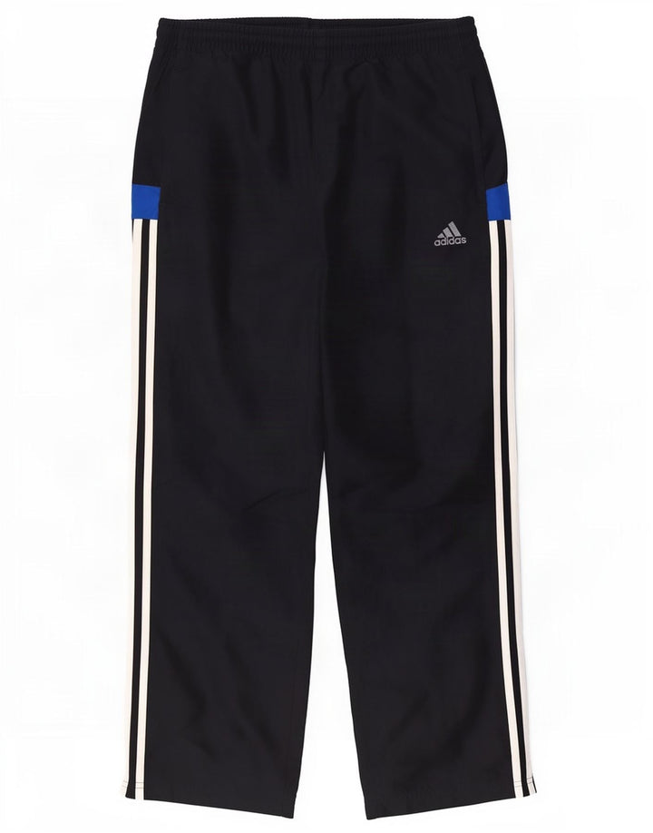 Pantaloni da tuta da uomo Adidas Small in poliestere color block blu navy