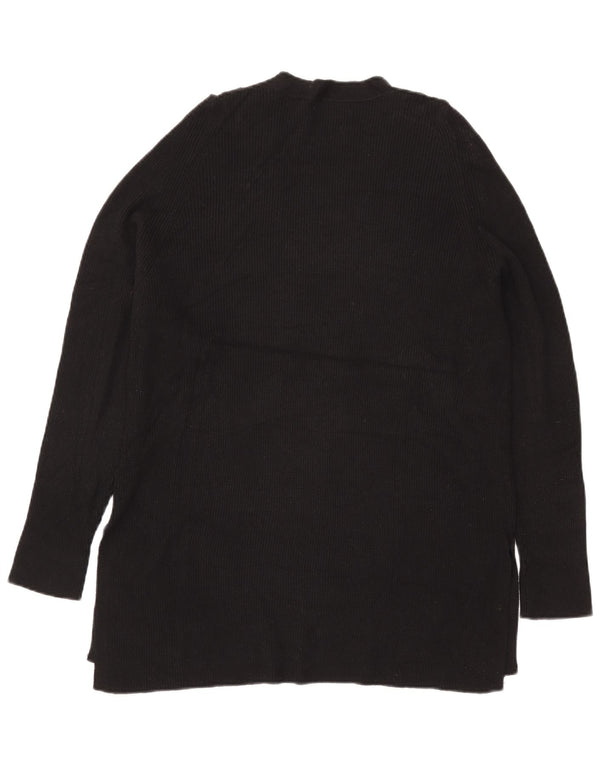 Maglione maglione con scollo a V lungo da donna Marks & Spencer UK 16 grande nero