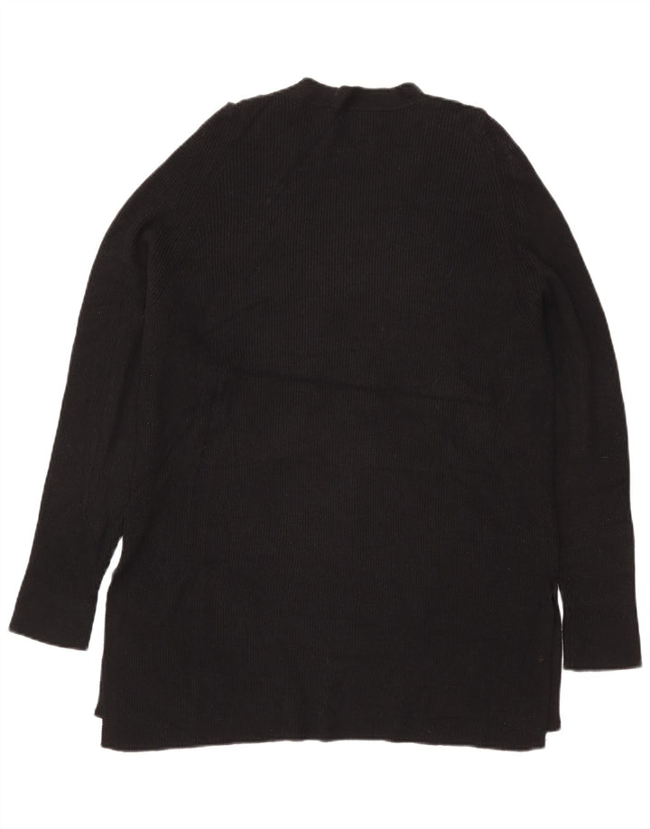 Maglione maglione con scollo a V lungo da donna Marks & Spencer UK 16 grande nero