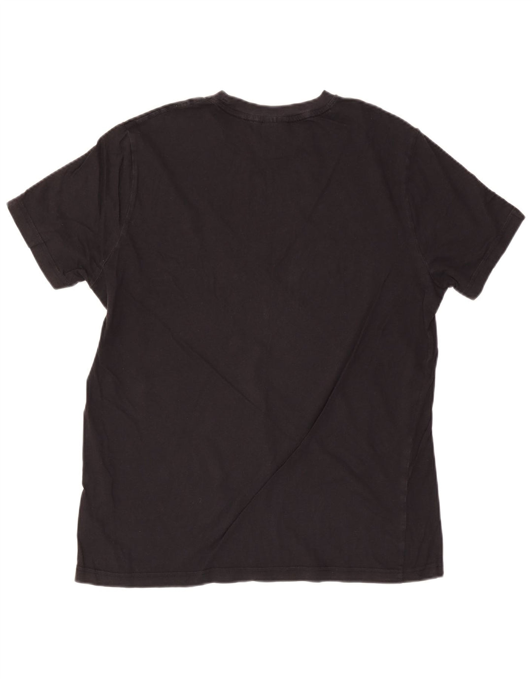 T-shirt grafica da uomo CHAMPION Top grande in cotone nero