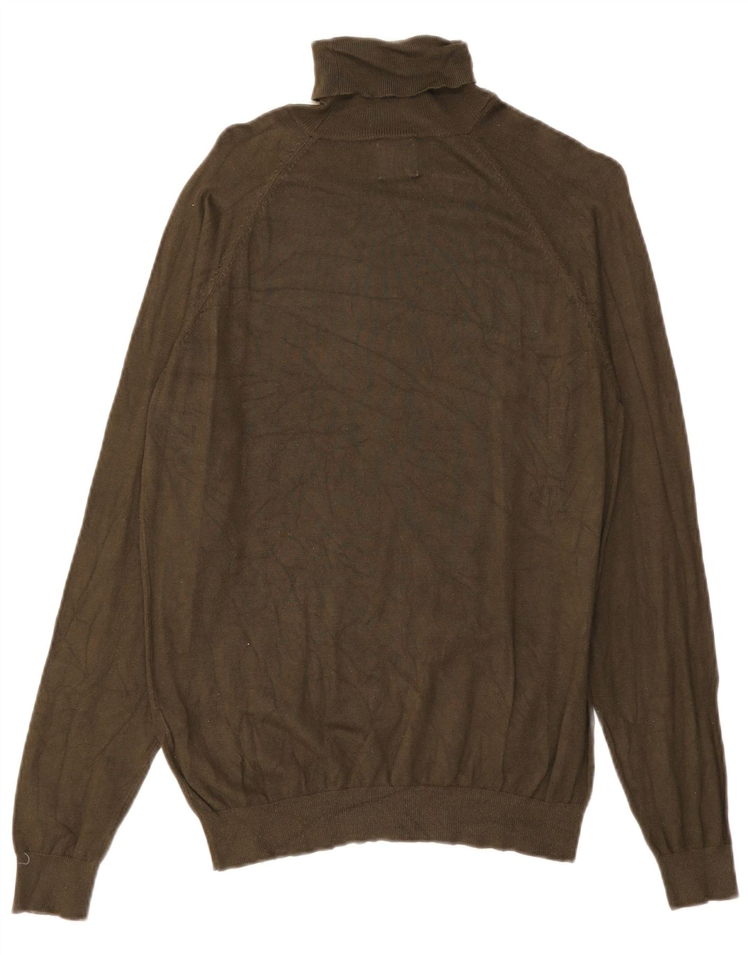 Maglione maglione a collo alto da donna Zara UK 14 Viscosa verde medio