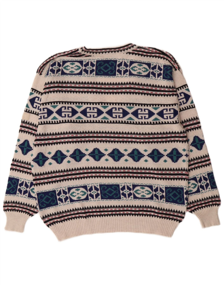 Maglione maremmano da uomo con scollo a V IT 50 medio bianco sporco poliacrilico