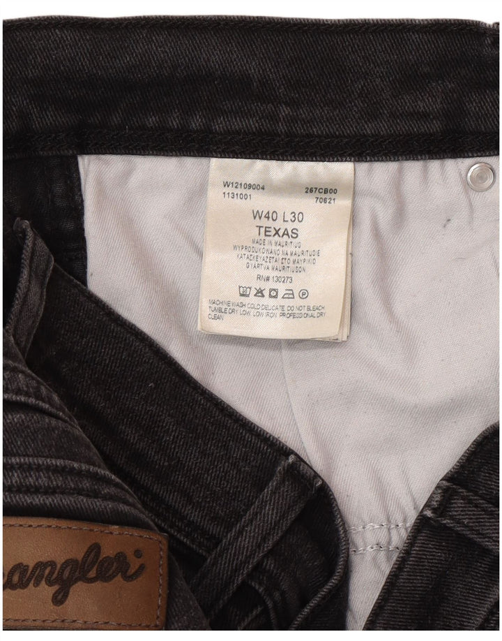 Jeans dritti da uomo Wrangler Texas W40 L30 cotone grigio