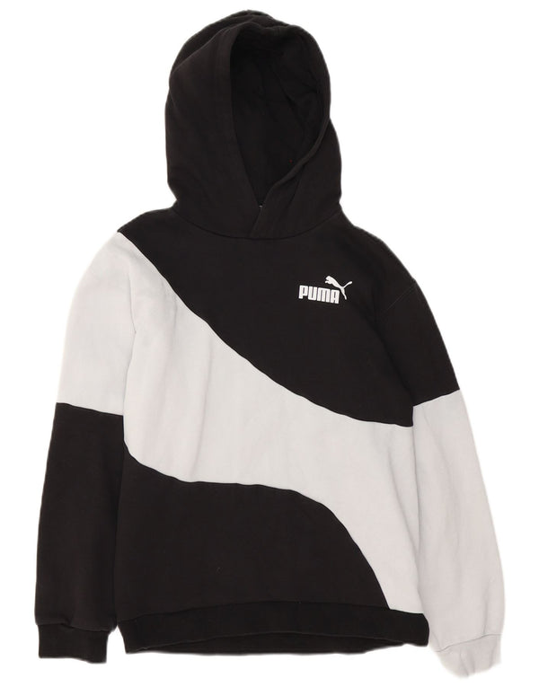 Felpa con cappuccio da bambino Puma 13-14 anni in cotone color block multicolore