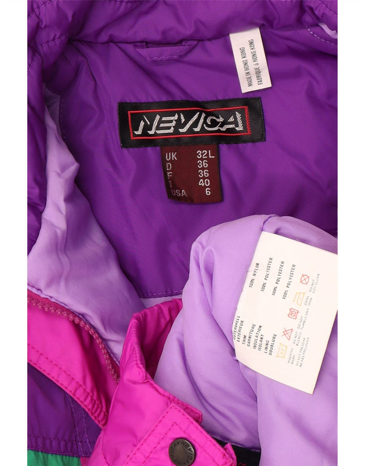 Giacca da sci con cappuccio da donna Nevica US 6 nylon color block rosa medio