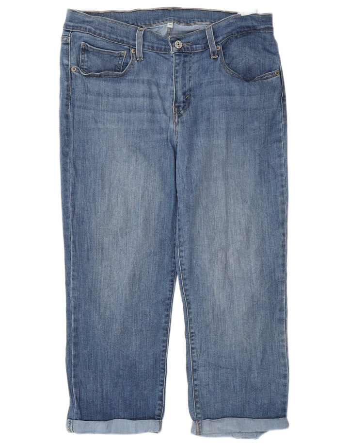 Jeans Capri dritti da donna Levi's W30 L22 cotone blu