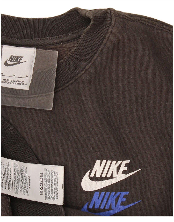Felpa grafica da uomo Nike Felpa in cotone grigio medio