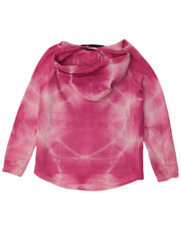 Felpa con cappuccio grafica da donna Harley UK 10 Small Pink Tie Dye Cotton