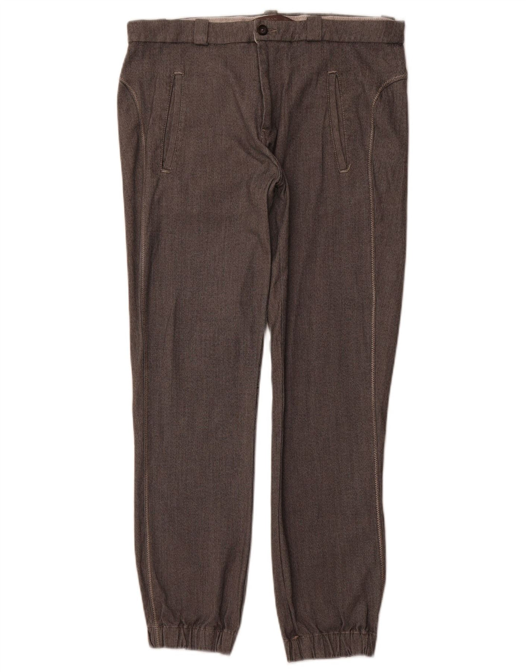 Pantaloni chino da jogging da uomo ZARA EU 40 medio W31 L28 poliestere grigio
