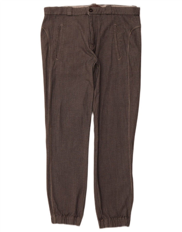 Pantaloni chino da jogging da uomo ZARA EU 40 medio W31 L28 poliestere grigio