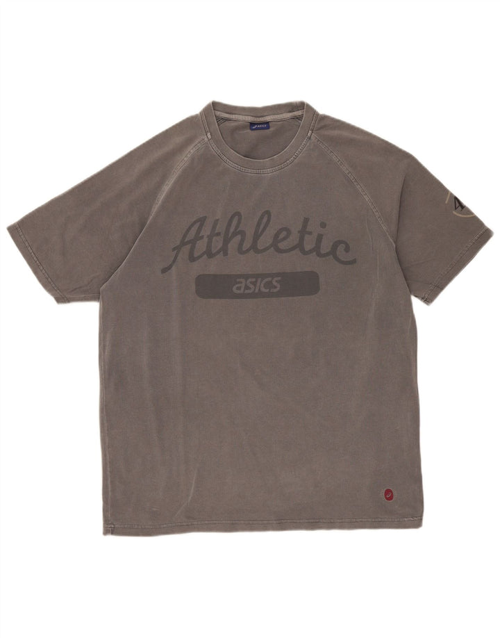 Maglietta grafica da uomo Asics Top XL Grigia