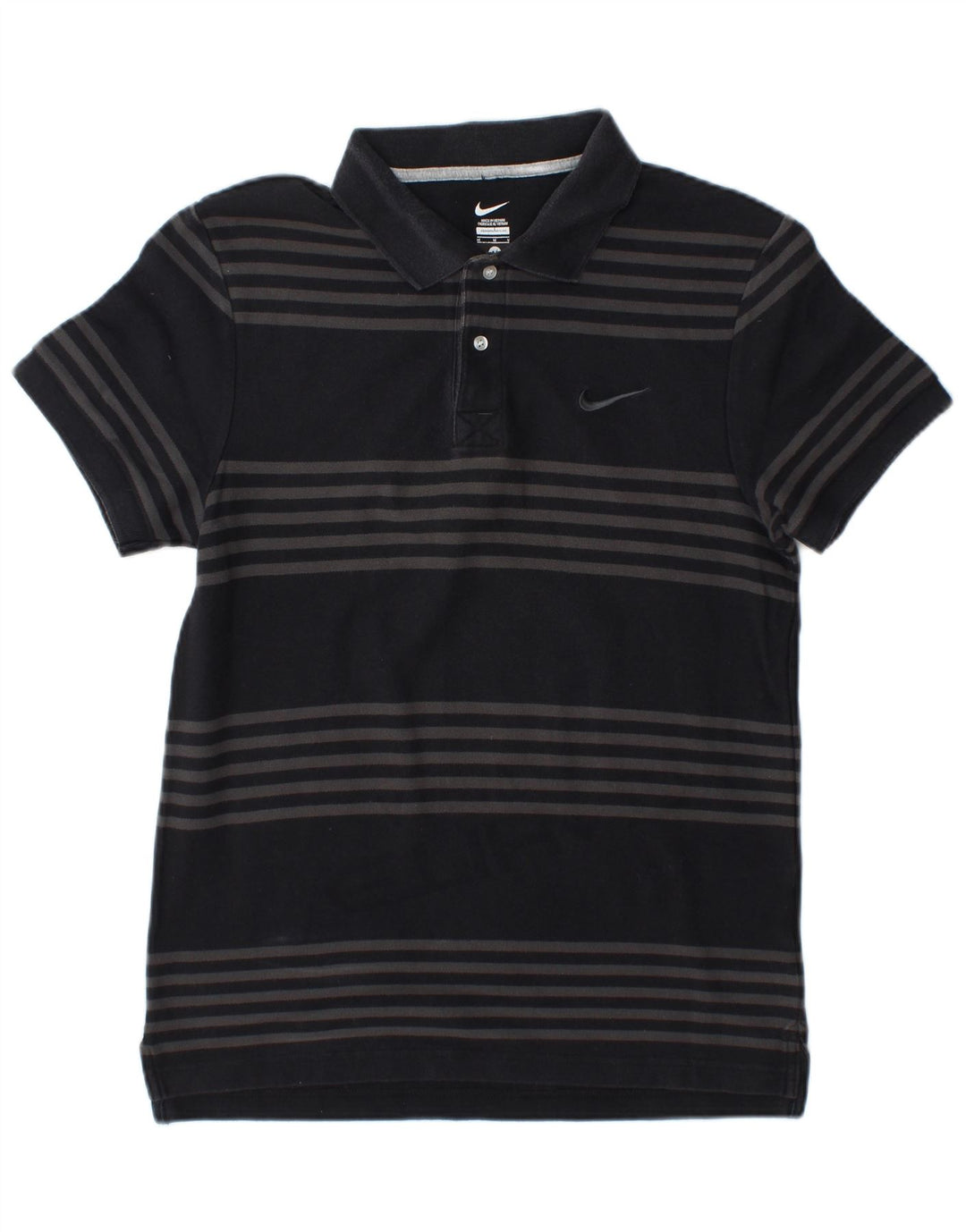 Polo Nike da uomo a righe medie nere