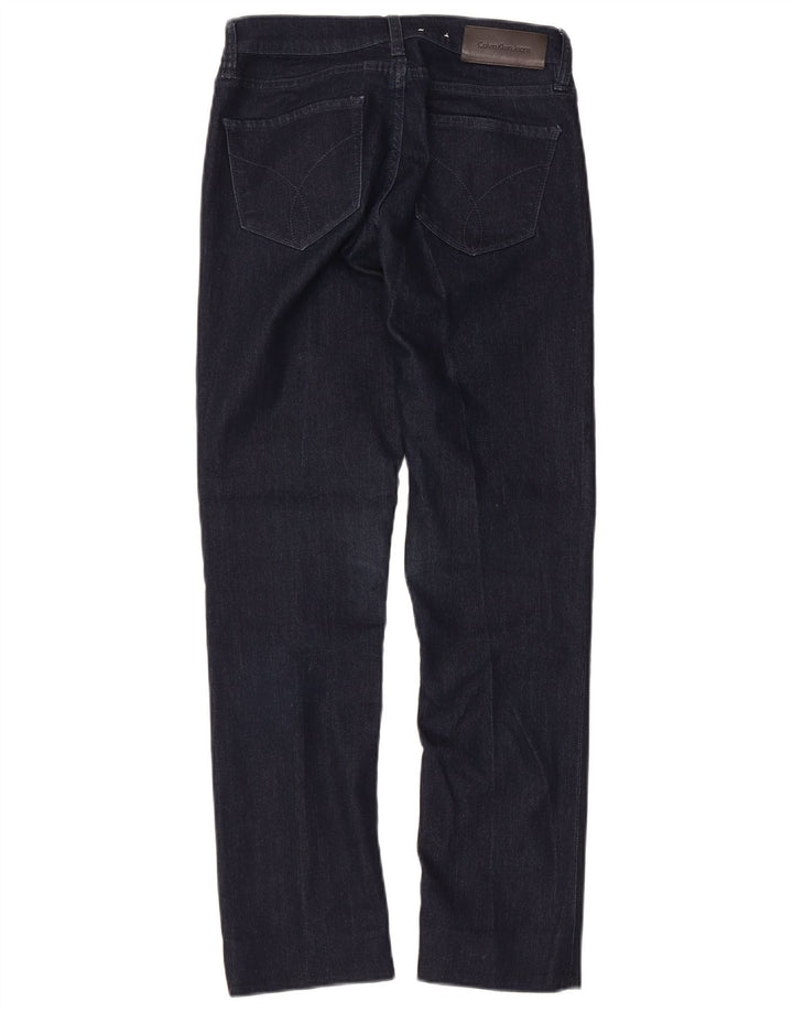 Jeans dritti da donna Calvin Klein W32 L27 cotone blu navy