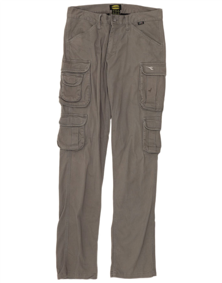 DIADORA Pantaloni Cargo Slim Uomo W32 L34 Cotone Grigio