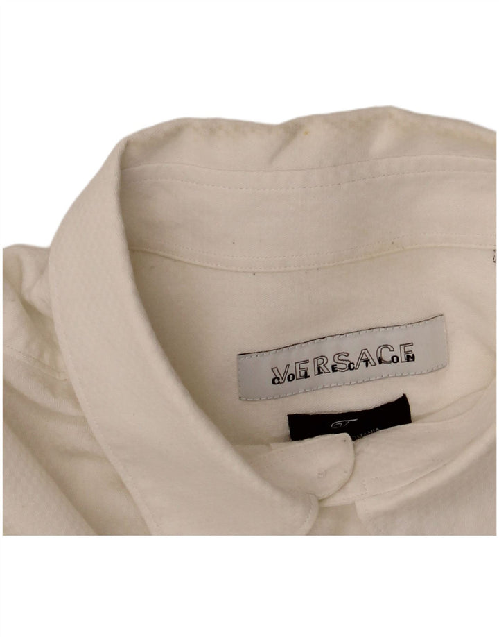 Camicia da uomo Versace taglia 41 16 grande cotone bianco