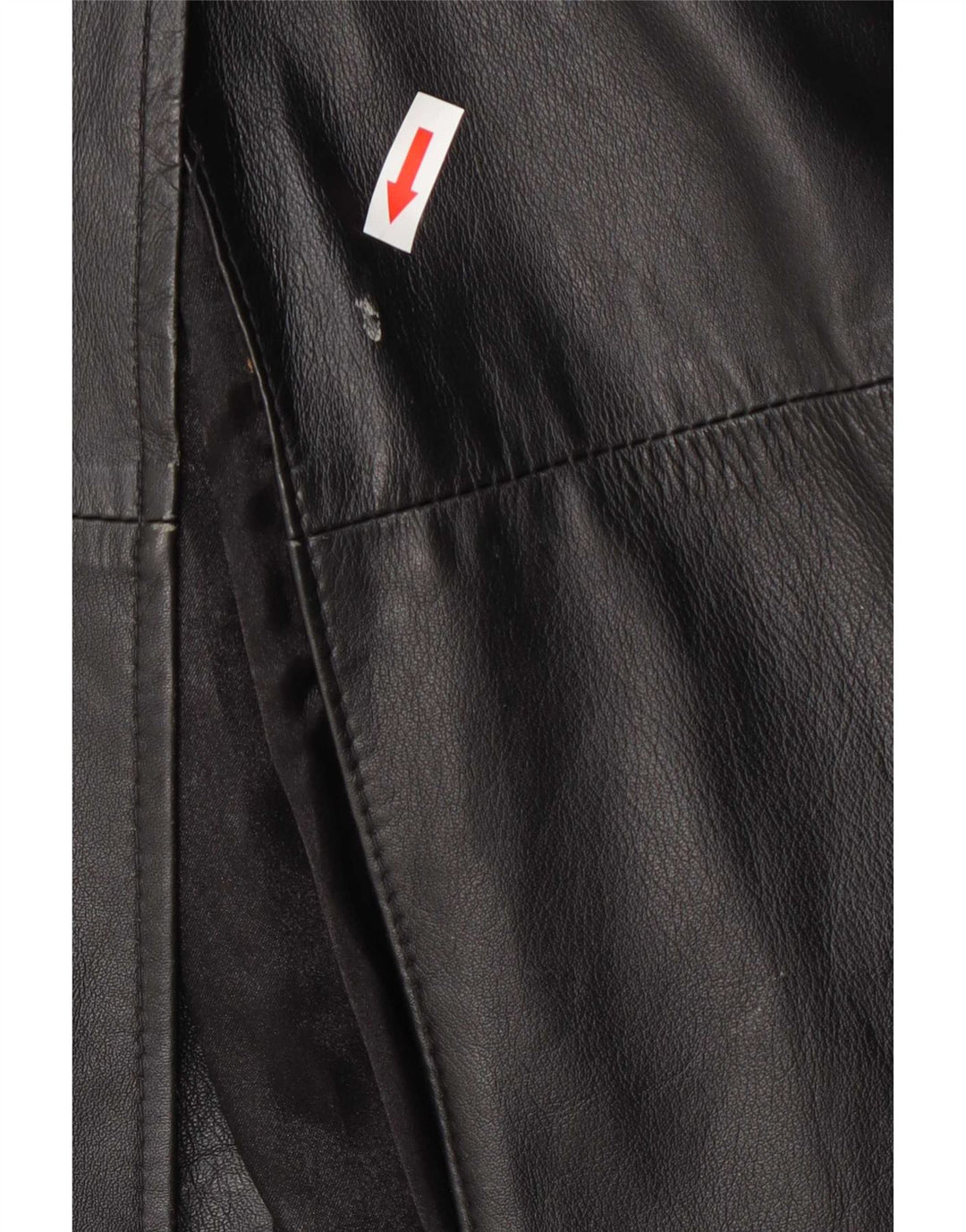 Calculus Cappotto lungo in pelle da donna vestibilità ampia UK 4 XS Nero
