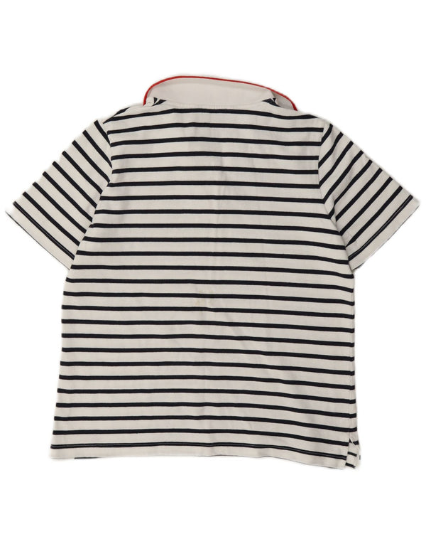 Crew Clothing Polo da donna UK 12 Cotone a righe bianche medie