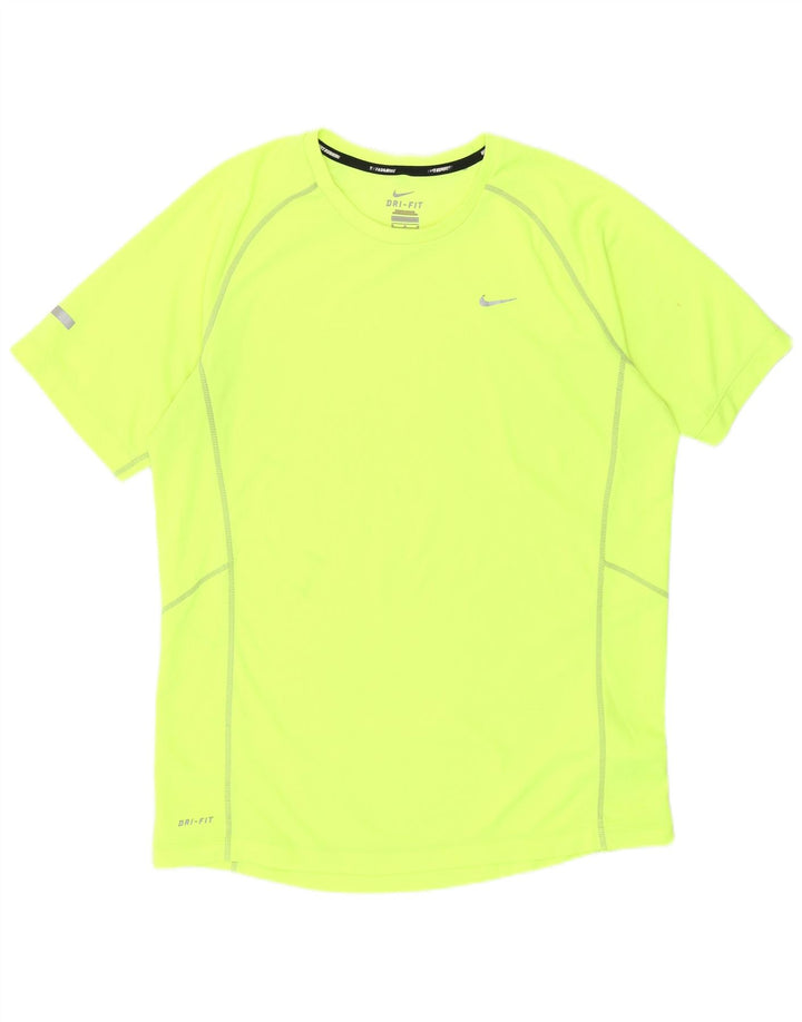 T-shirt da uomo Nike Dri Fit Top in poliestere giallo medio