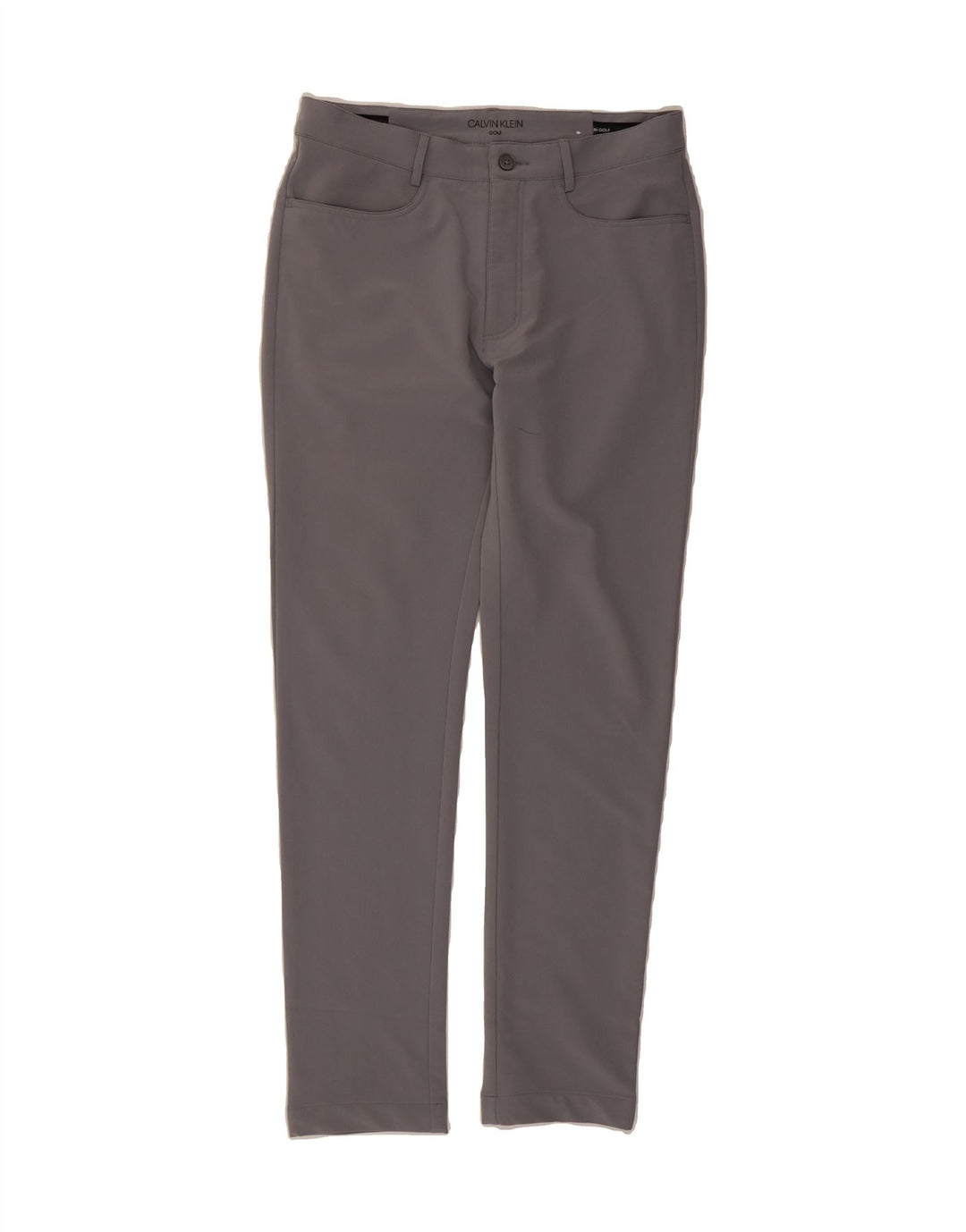 CALVIN KLEIN Womens Golf Slim Casual Trousers W32 L31 Grey Polyester Vintage Calvin Klein and Second-Hand Calvin Klein from Messina Hembry 
