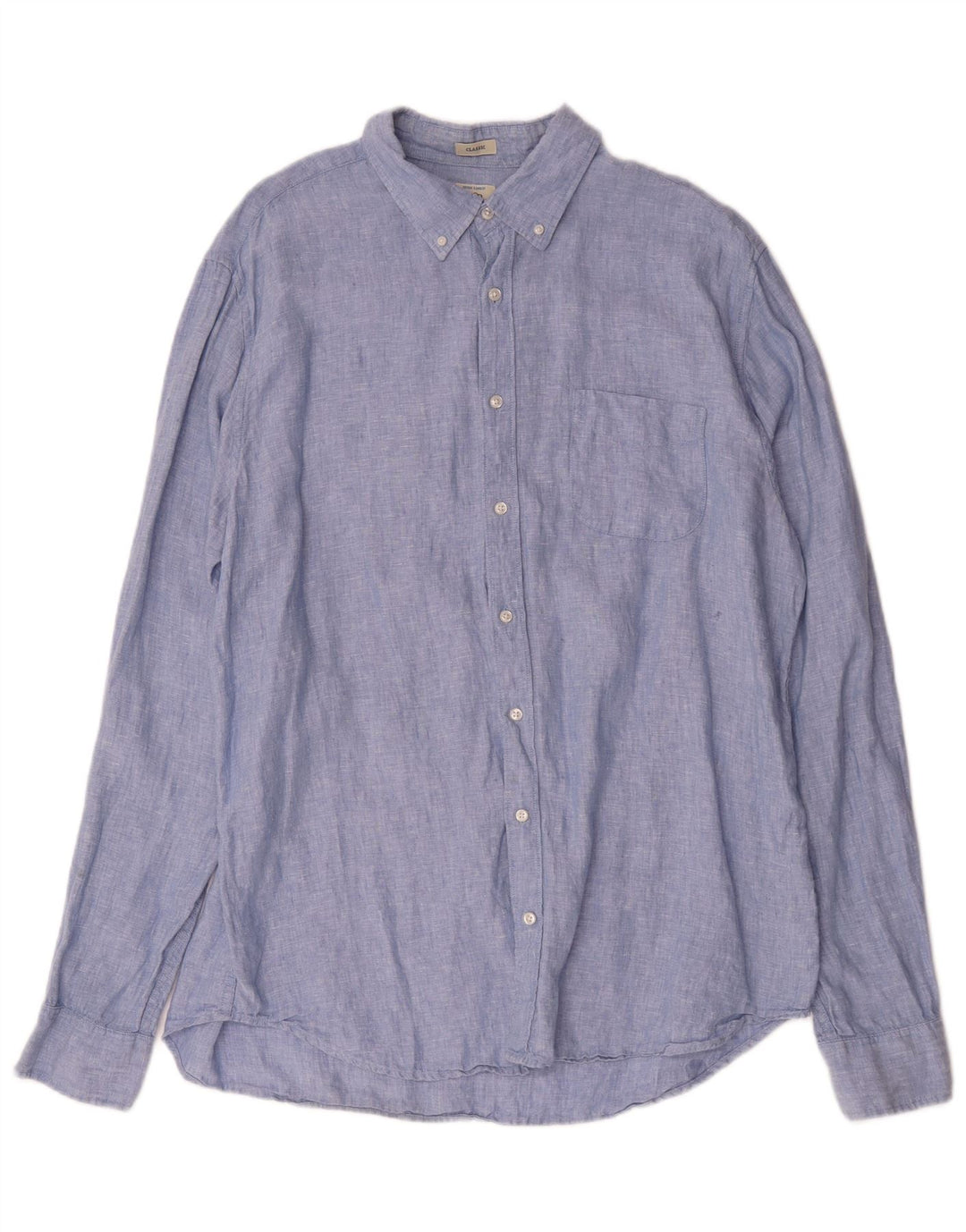 J. Crew Camicia da uomo alta vestibilità classica XL Lino blu