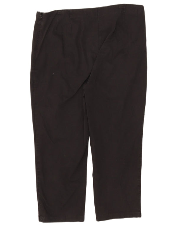Pantaloni Capri da donna Marks & Spencer UK 14 Large W33 L21 Cotone nero