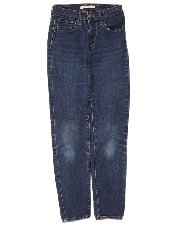 Levi's Womens 721 High Rise Skinny Jeans W25 L27 Blue Cotton
