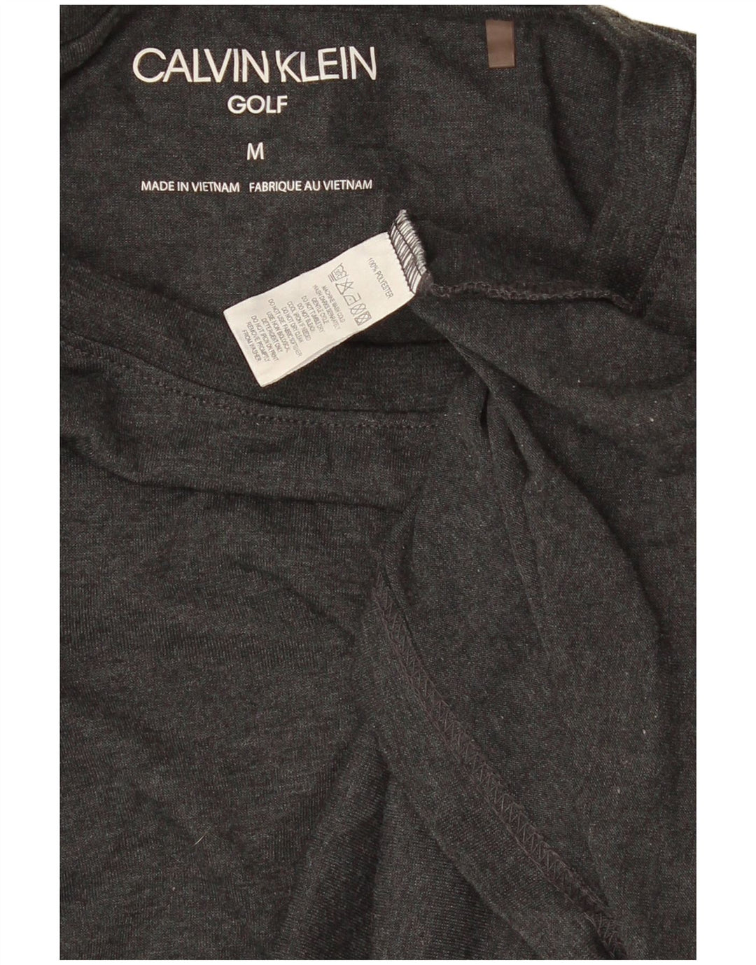 T-shirt da uomo Calvin Klein Top in poliestere grigio medio