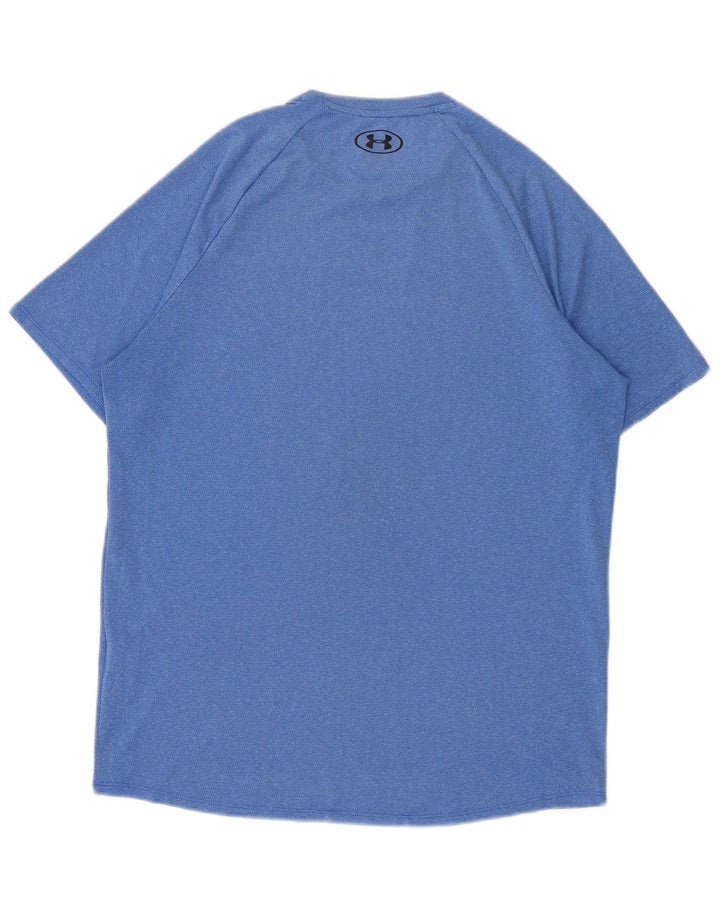 T-shirt da uomo Under Armour Top in poliestere screziato blu medio