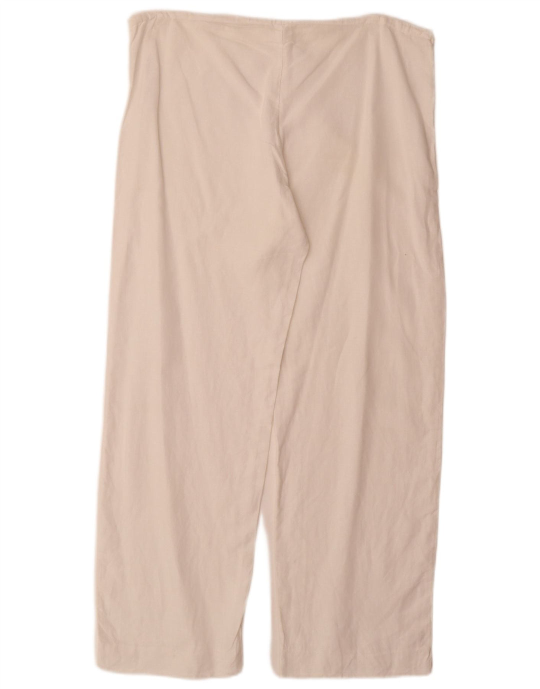 Pantaloni casual dritti da donna vintage W34 L29 bianchi
