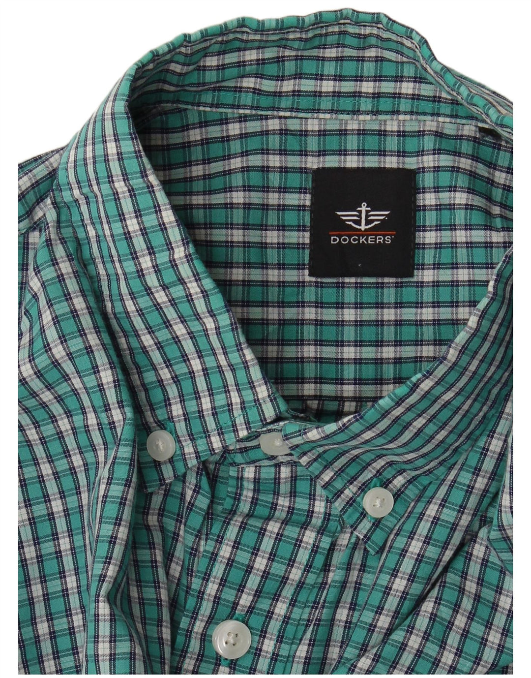 Camicia da uomo in flanella Dockers a quadri verde medio