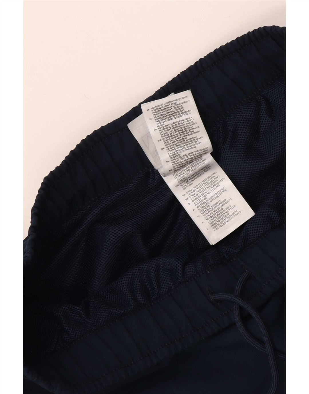 Pantaloncini sportivi Adidas Climalite da uomo medi in poliestere blu navy