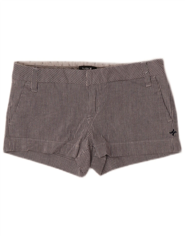 Pantaloni caldi da donna Hurley US 7 Medium W32 Cotone a righe blu