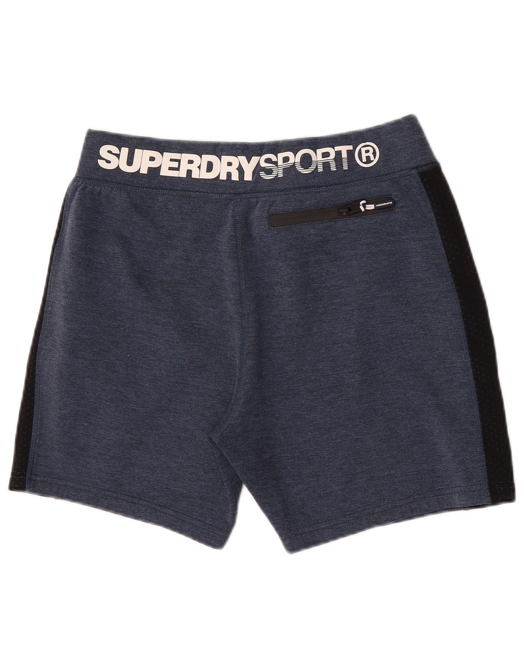 Pantaloncini sportivi grafici da uomo Superdry Large in poliestere color block blu navy