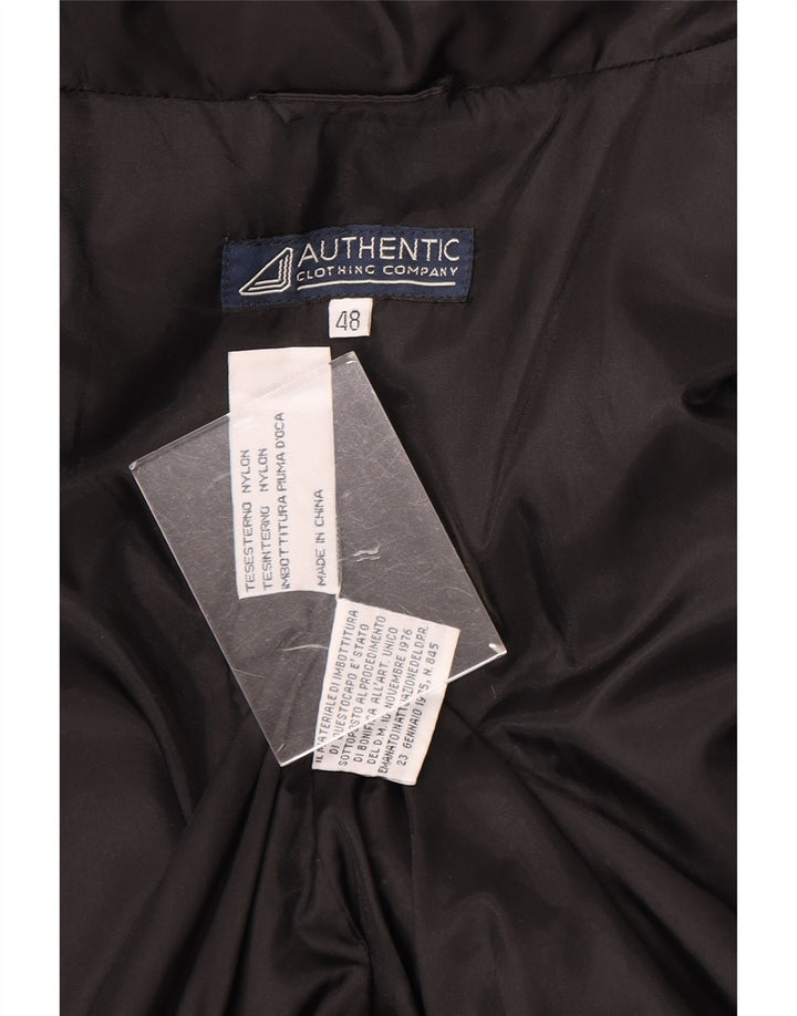 Autentico cappotto imbottito con cappuccio da donna IT 48 XL nylon nero