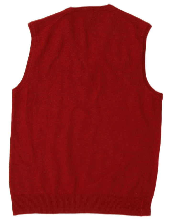 Canotta da uomo Benetton IT 52 Large Maroon Virgin Wool
