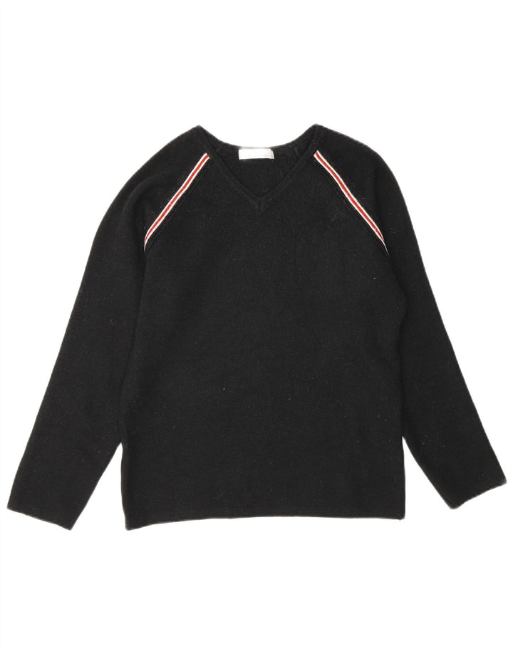 Maglione maglione con scollo a V da donna Marks & Spencer UK 8 piccolo nero