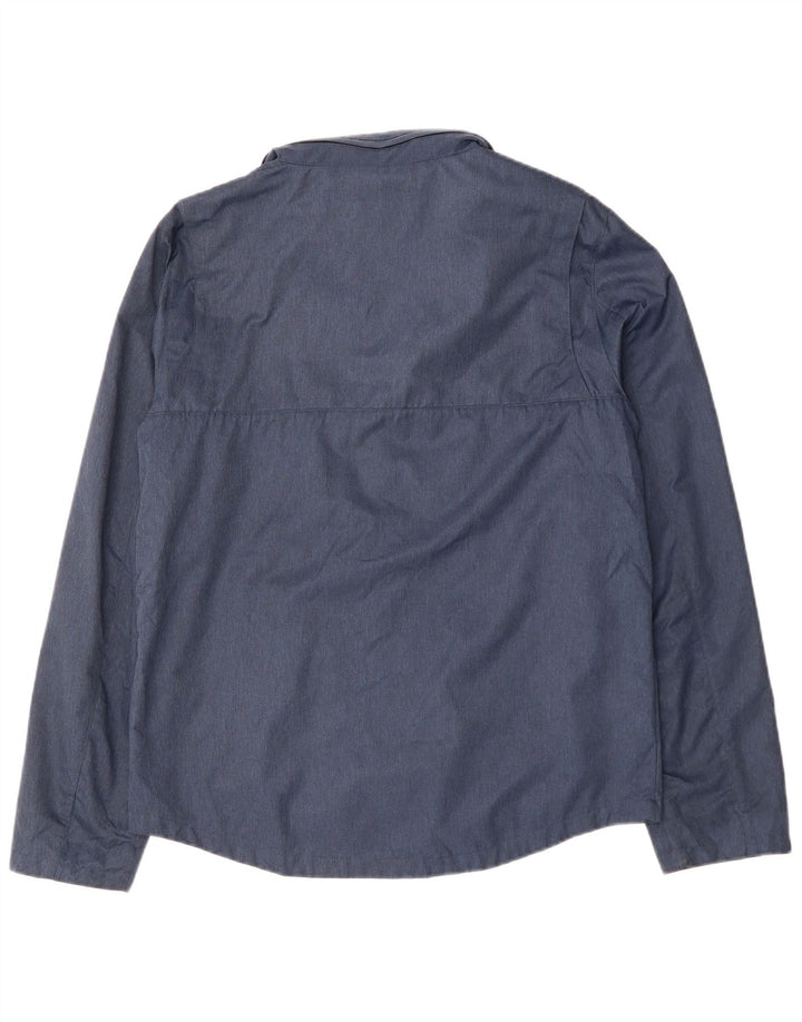 JACK WILLS Giacca a vento con cappuccio da uomo UK 40 Large Blu Navy Poliammide